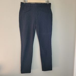 Gap Skinny Ankle Black Pants with Diamond Geo Print
